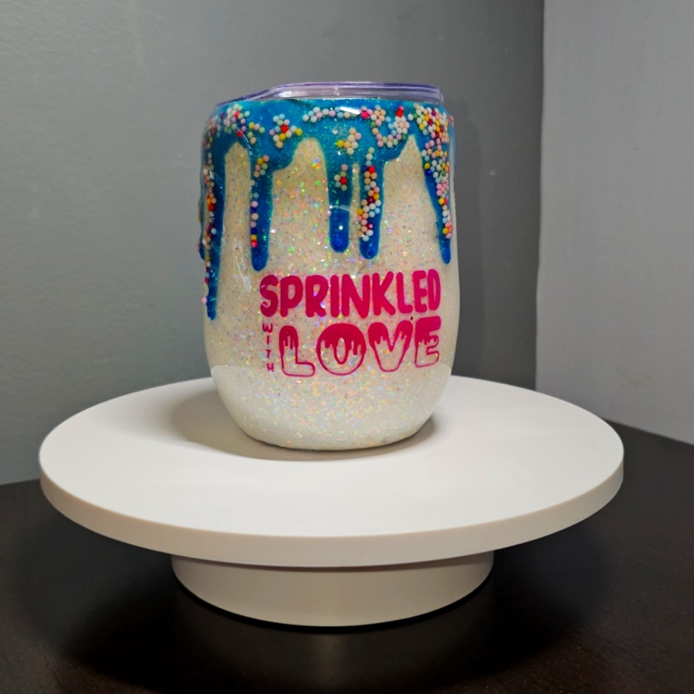 Hand crafted insulated12 oz wine tumber